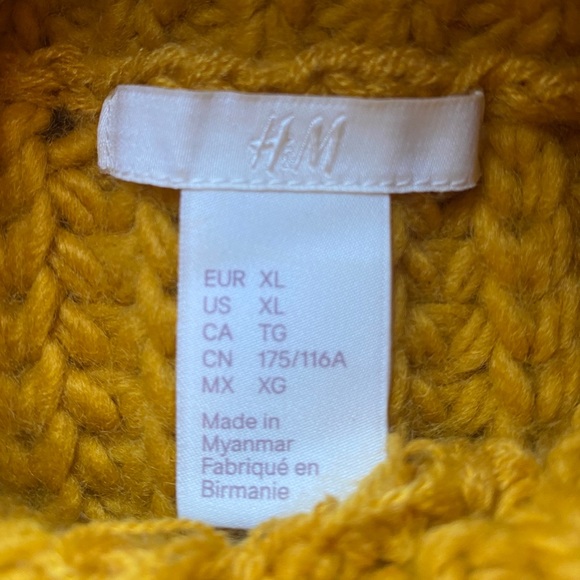 H&M Mustard Knit Sweater-Size XL - Picture 3 of 5